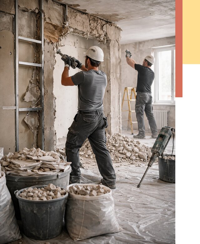 Демонтажные работы в Снежинске от 2806 руб. — услуги и цена под ключ | ОТДЕЛОЧНИК-Снж