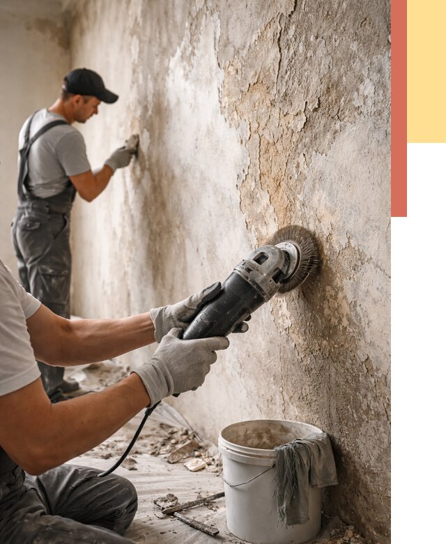 Снятие и удаление краски со стен в Снежинске от 2182 руб. — ОТДЕЛОЧНИК-Снж