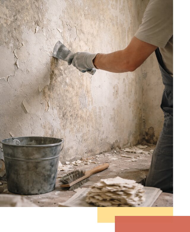 Удаление старой краски со стен в Снежинске качественно и быстро