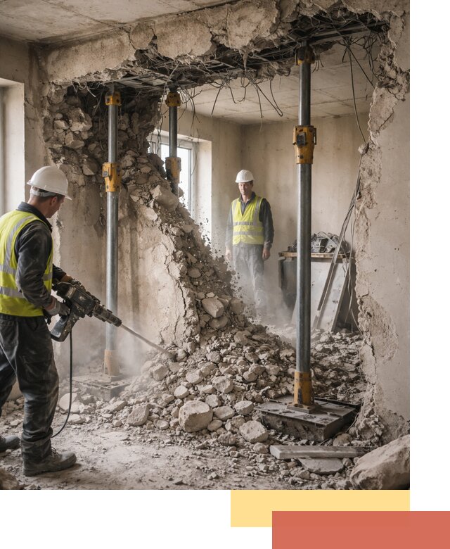 Снос несущих стен в Снежинске с гарантией безопасности и качества