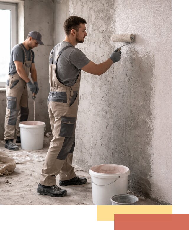 Нанесение бетоноконтакта на стены в Снежинске для последующей отделки