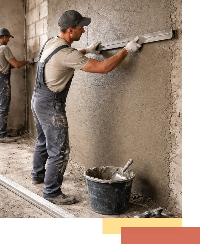 Штукатурка стен цементно-песчаная в Снежинске профессионально