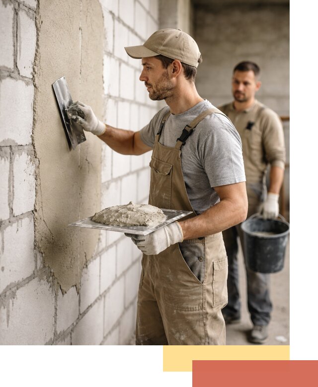 Штукатурка стен из газобетона в Снежинске под ключ