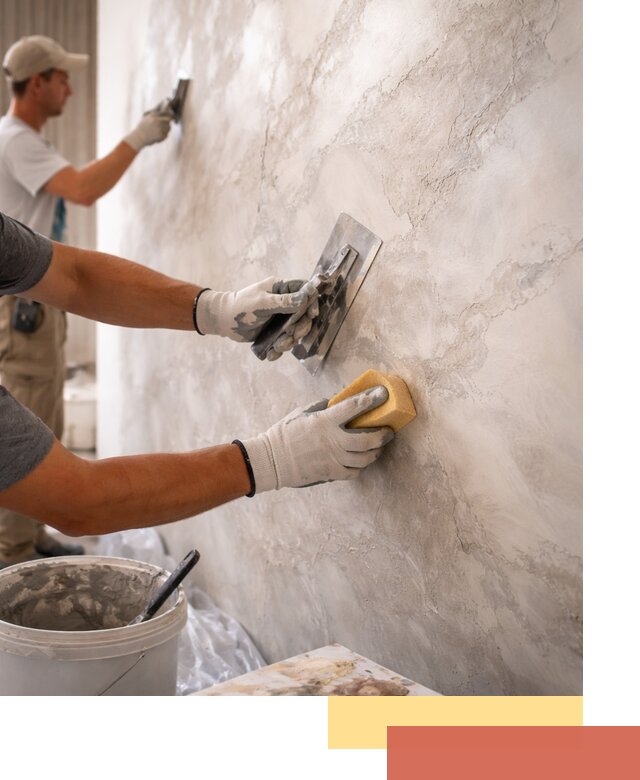 Декоративная штукатурка под мрамор в Снежинске для стен и потолков