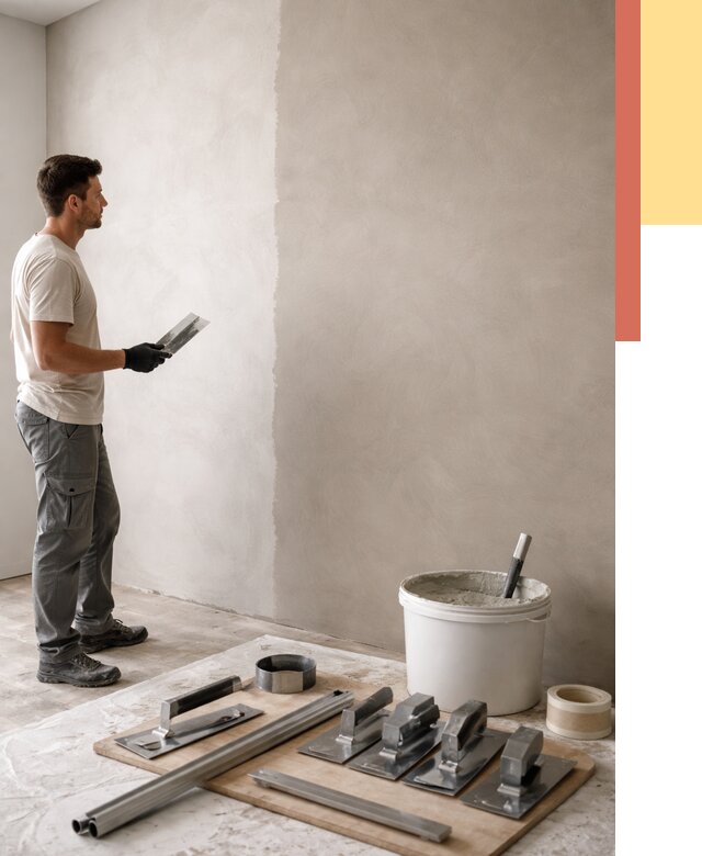 Нанесение микроцемента на стены в Снежинске от 3325 руб./м2 под ключ | ОТДЕЛОЧНИК-Снж