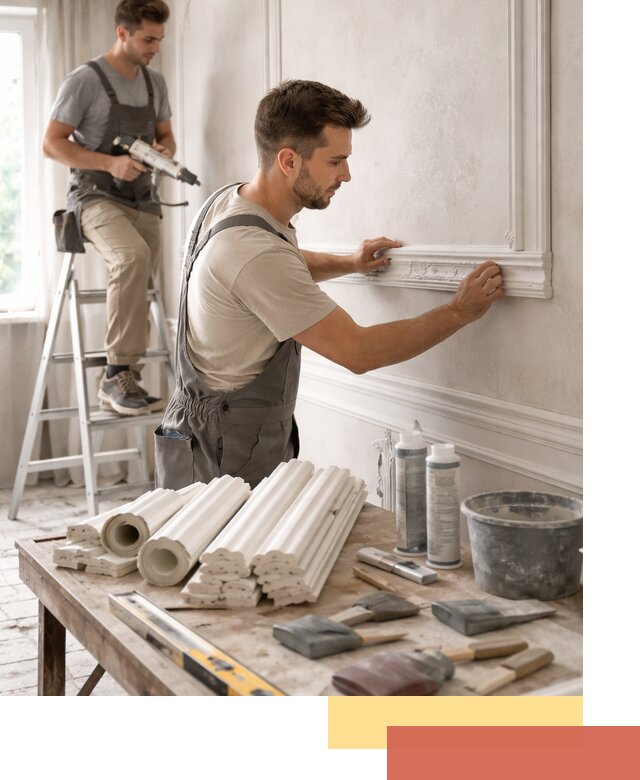 Монтаж лепнины на стены в Снежинске профессионально и качественно