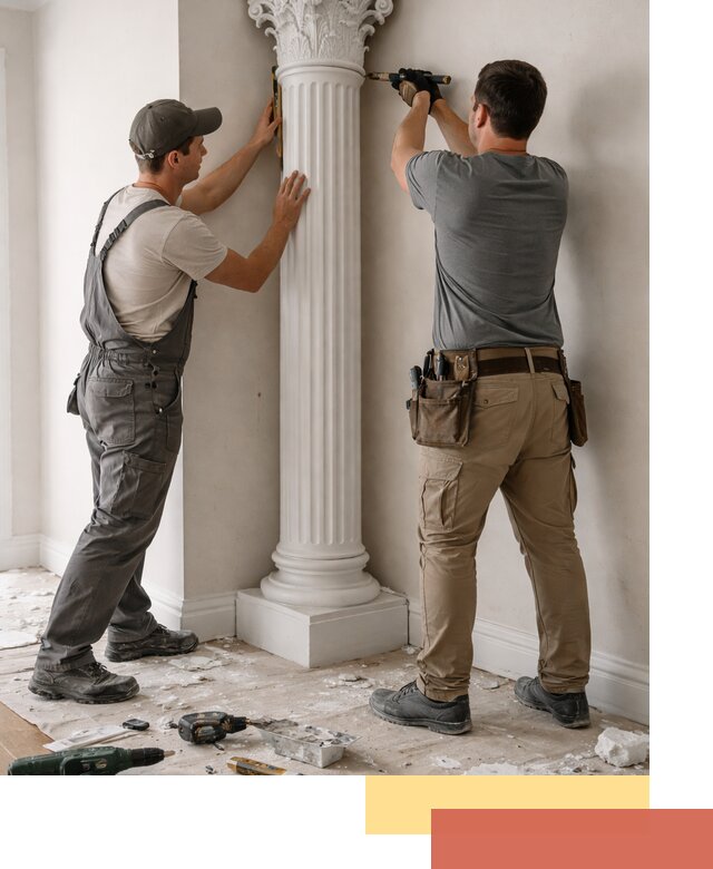 Установка декоративных колонн в Снежинске под ключ