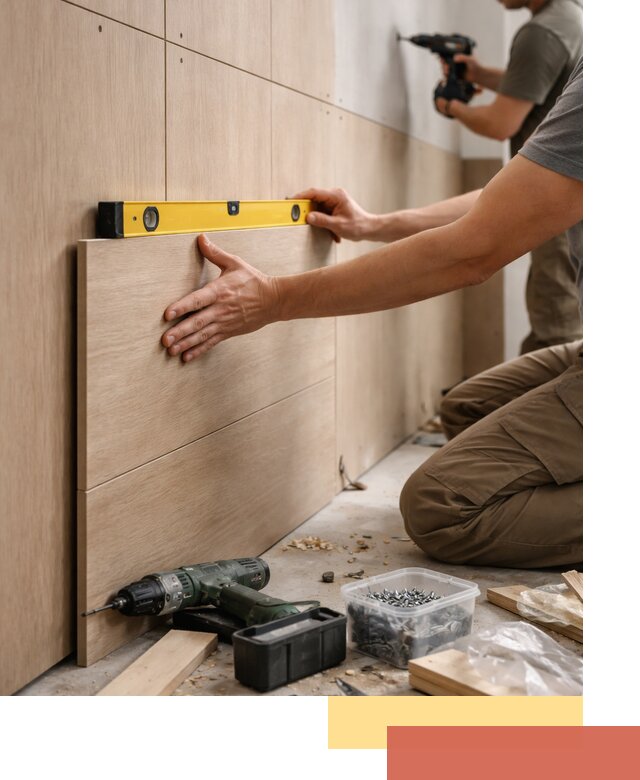 Профессиональный монтаж МДФ панелей на стены в Снежинске