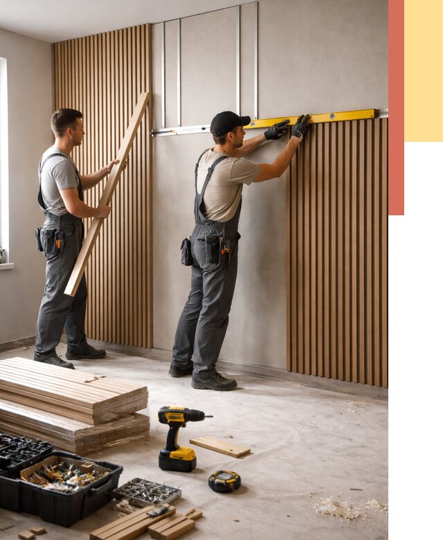 Монтаж реечных панелей на стены в Снежинске от 1247 руб. — быстро и недорого | ОТДЕЛОЧНИК-Снж