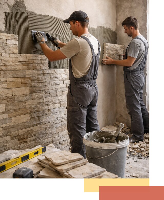 Монтаж искусственного камня в Снежинске — облицовка стен и фасадов