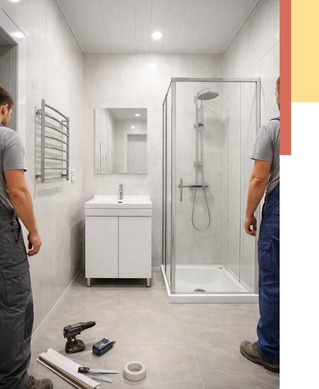 Отделка ванной комнаты панелями ПВХ в Снежинске от 4676 руб. за м2 | ОТДЕЛОЧНИК-Снж