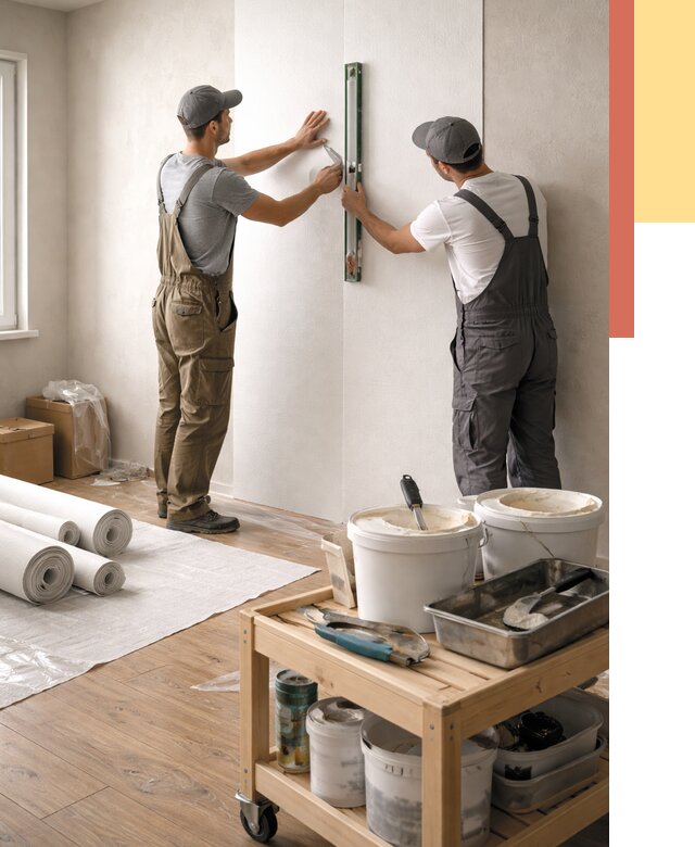 Поклейка стеклообоев в Снежинске от 6755 руб. за м2 — быстро и недорого | ОТДЕЛОЧНИК-Снж