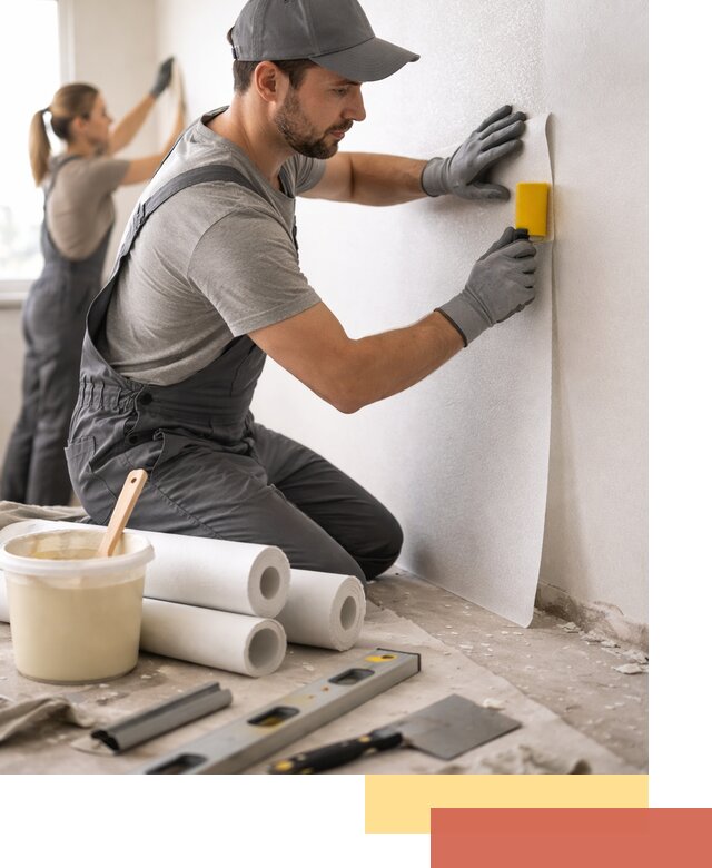 Поклейка стеклообоев профессионально в Снежинске