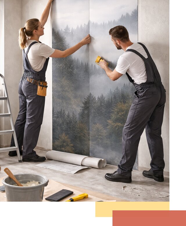 Поклейка фотообоев профессионально в Снежинске под ключ