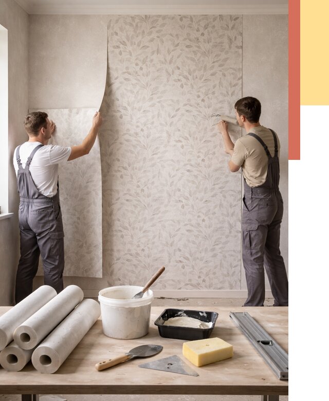 Поклейка обоев с подбором рисунка в Снежинске от 3637 руб. | ОТДЕЛОЧНИК-Снж - быстро и недорого