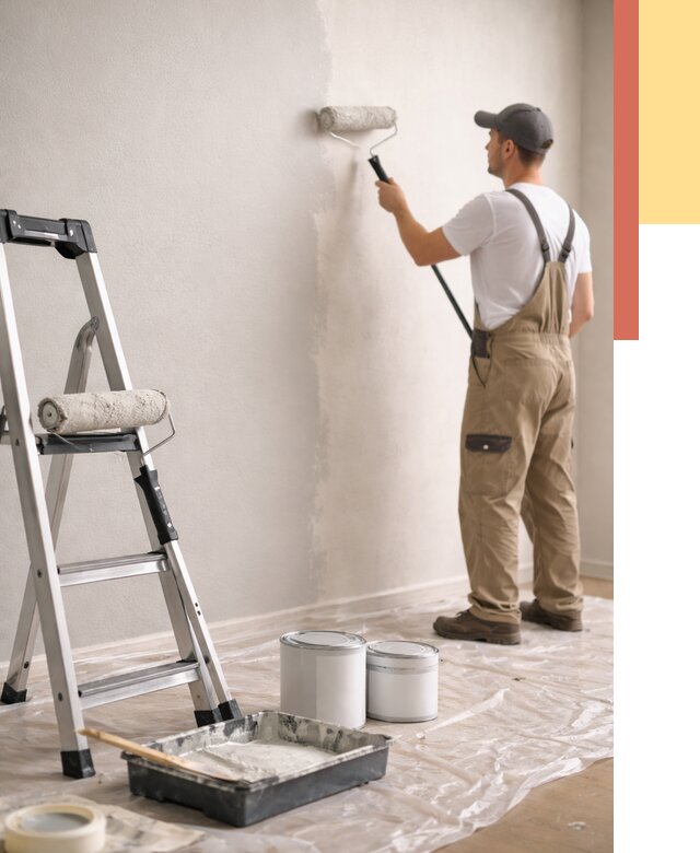 Покраска стен латексной краской в Снежинске от 4676 руб. за м2 | ОТДЕЛОЧНИК-Снж