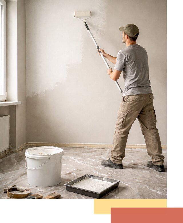 Покраска стен латексной краской в Снежинске качественно и быстро