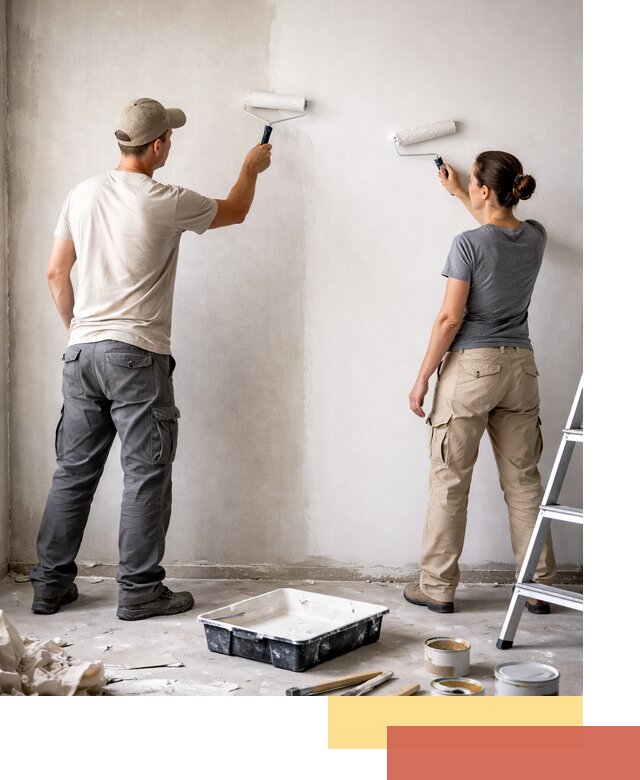 Окраска стен по стеклохолсту в Снежинске качественно и долговечно