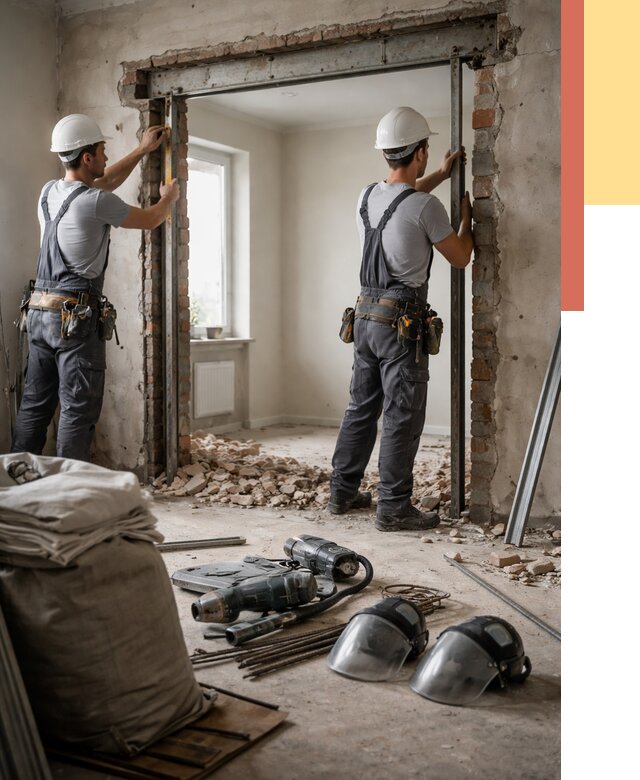 Расширение дверного проема в Снежинске от 12990 руб. под ключ | ОТДЕЛОЧНИК-Снж