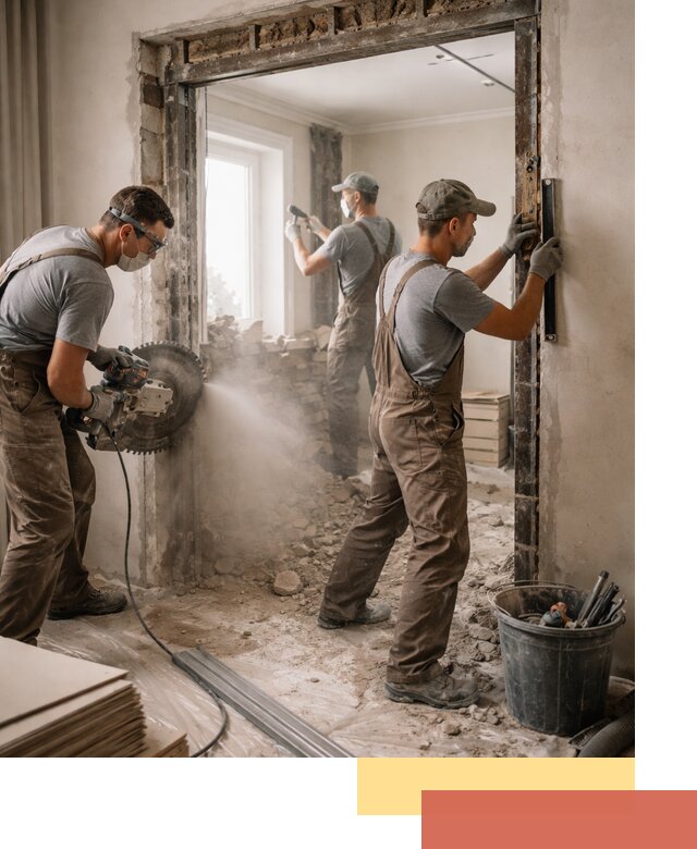 Расширение дверного проема под установку новой двери в Снежинске