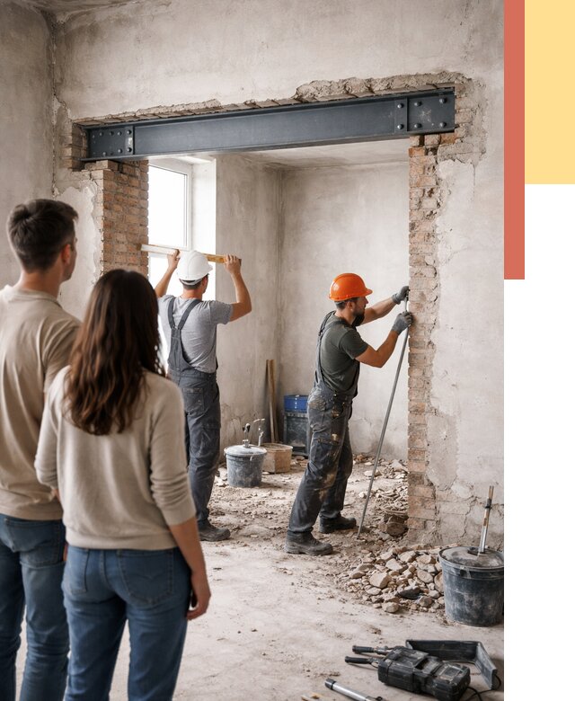 Усиление проема в стене в Снежинске от 9872 руб. — усиление дверного проема металлоконструкцией | ОТДЕЛОЧНИК-Снж