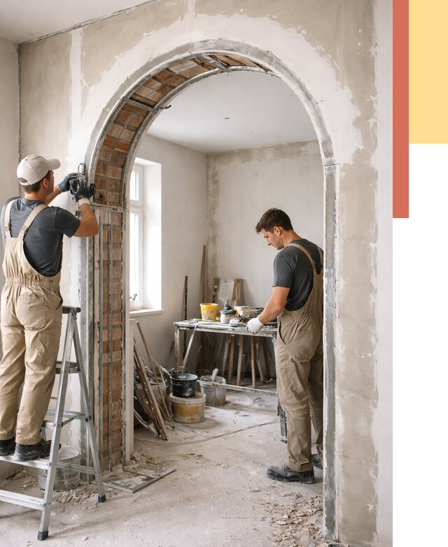 Устройство арочного проема в Снежинске от 9872 руб. под ключ — быстро и недорого | ОТДЕЛОЧНИК-Снж