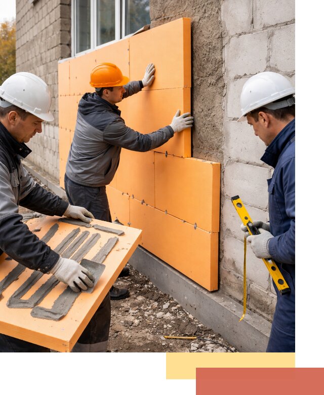 Утепление фасада пеноплексом под ключ в Снежинске