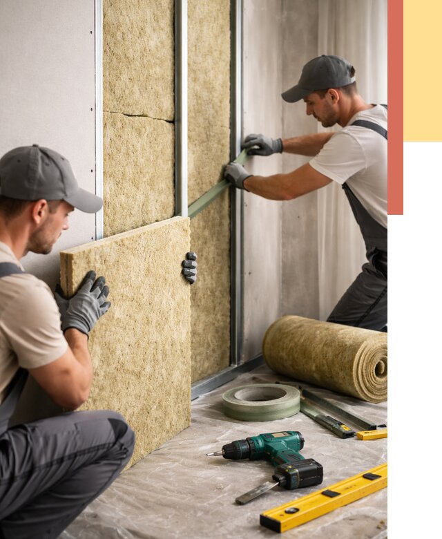 Шумоизоляция стен в Снежинске под ключ от 1923 руб. | ОТДЕЛОЧНИК-Снж