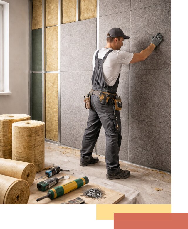 Профессиональная шумоизоляция стен в Снежинске для квартиры и офиса