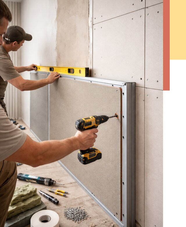 Шумоизоляция стен панелями ЗИПС в Снежинске от 2286 руб./м² под ключ | ОТДЕЛОЧНИК-Снж