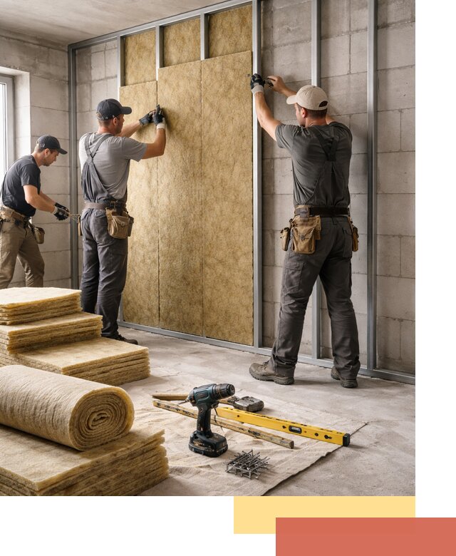 Шумоизоляция перегородок из блоков в Снежинске — монтаж и защита шумоизоляцией