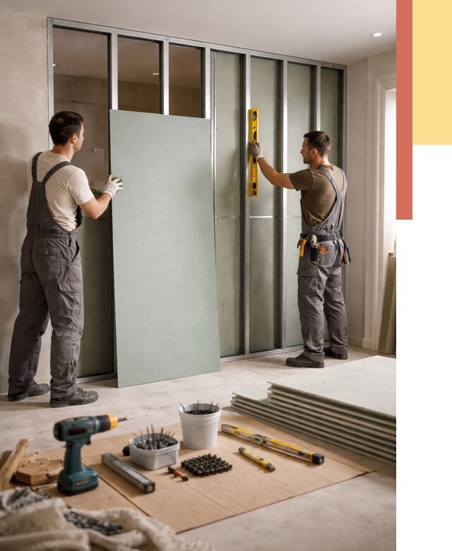 Перегородка из влагостойкого гипсокартона в Снежинске от 4988 руб. — монтаж под ключ | ОТДЕЛОЧНИК-Снж