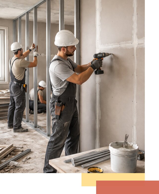 Перегородки из огнестойкого гипсокартона в Снежинске под ключ