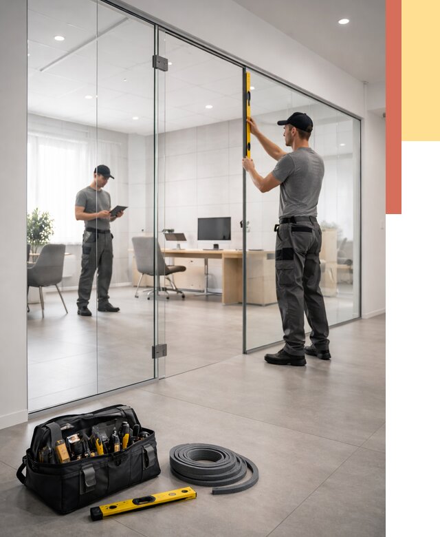 Цельностеклянные перегородки под ключ в Снежинске от 9872 руб. — монтаж и цены | ОТДЕЛОЧНИК-Снж