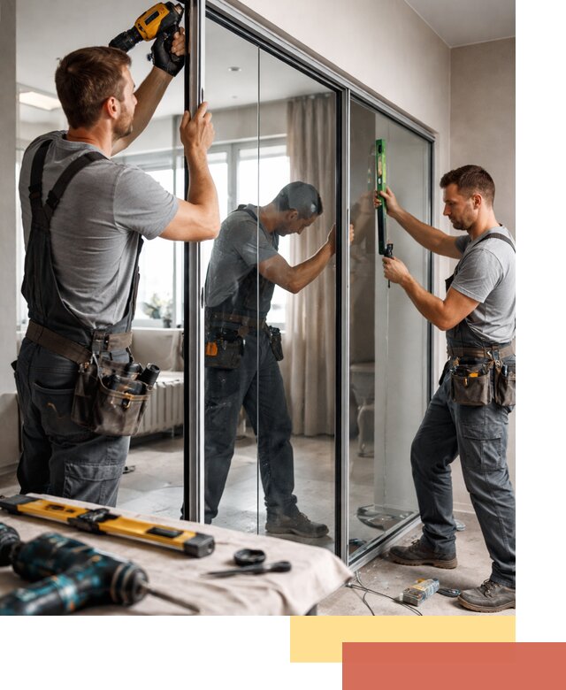 Каркасные стеклянные перегородки под ключ в Снежинске