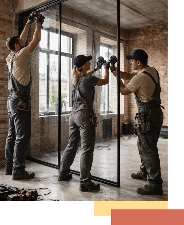 Стеклянные перегородки лофт — изготовление и монтаж в Снежинске