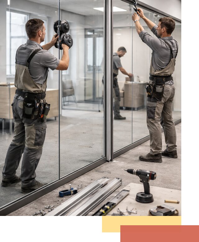 Стеклянные офисные перегородки под ключ в Снежинске