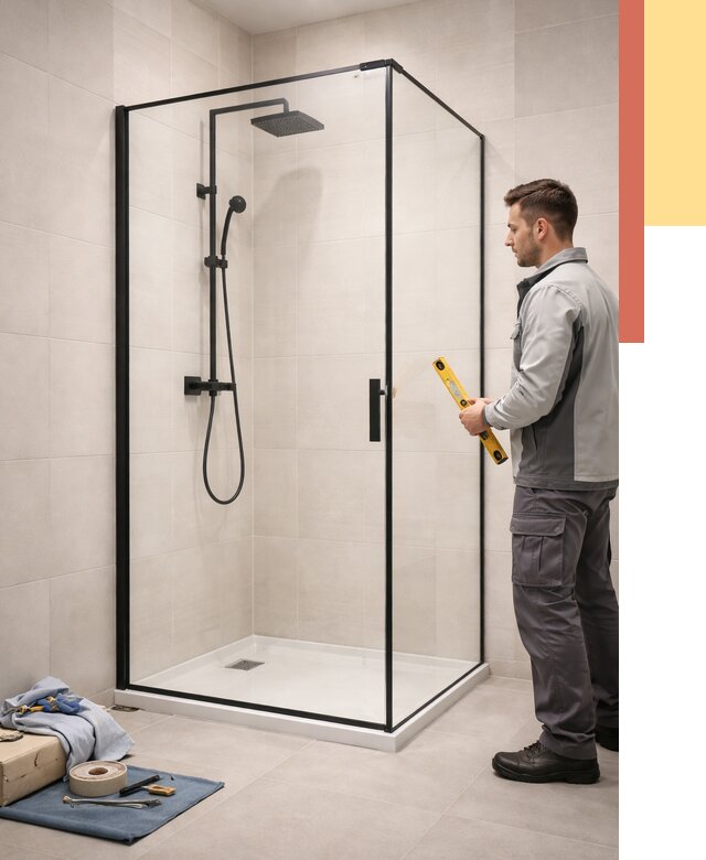 Стеклянные перегородки для душа в Снежинске от 12990 руб. | Монтаж под ключ — ОТДЕЛОЧНИК-Снж