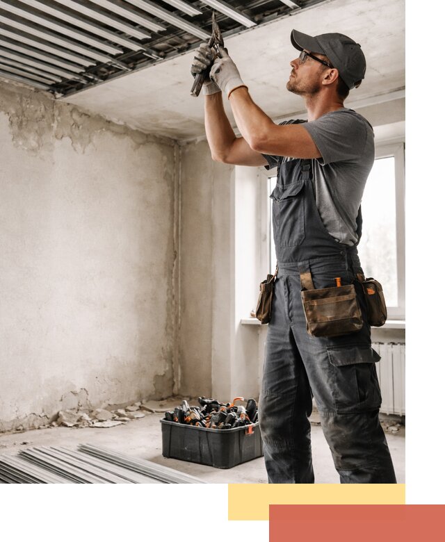 Демонтаж реечного потолка в Снежинске быстро и аккуратно