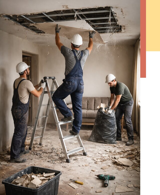 Демонтаж гипсокартонного потолка в Снежинске от 436 руб. за м2 — ОТДЕЛОЧНИК-Снж