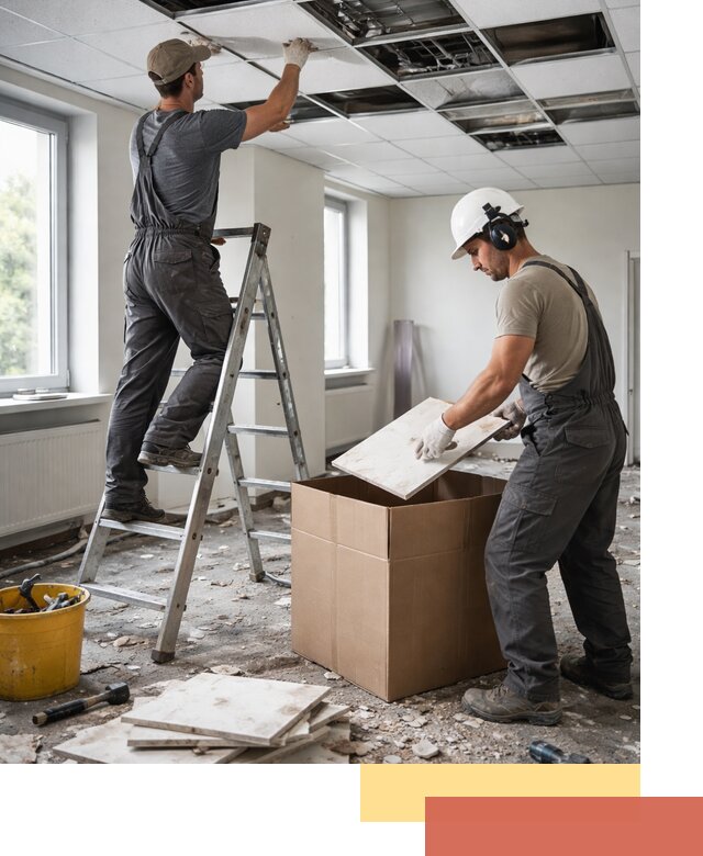 Демонтаж потолочной плитки в Снежинске быстро и аккуратно