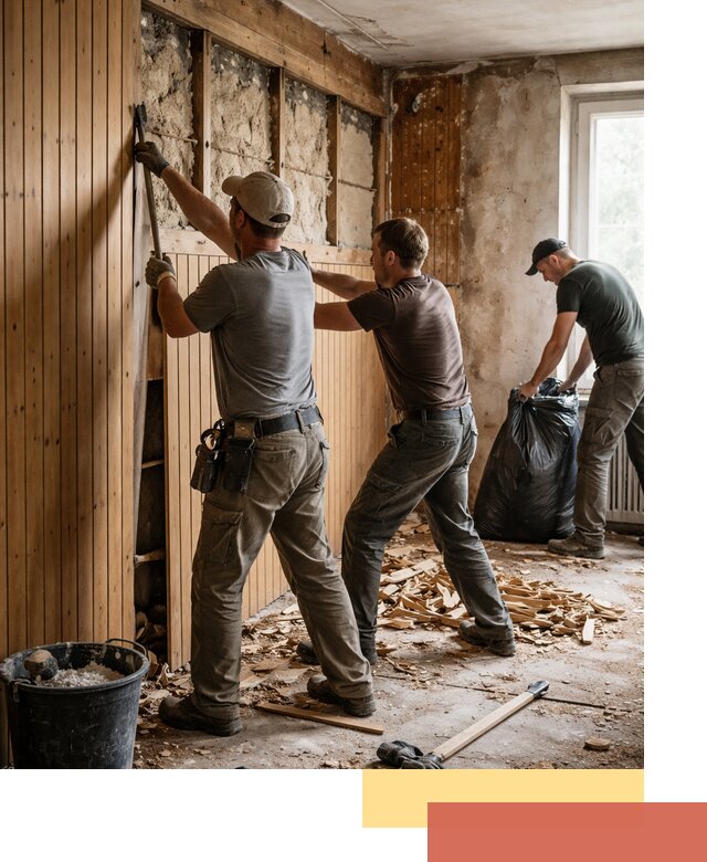 Демонтаж вагонки и вывоз материалов в Снежинске