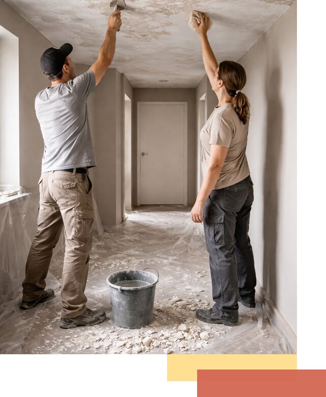 Удаление побелки с потолка в Снежинске — быстро и аккуратно