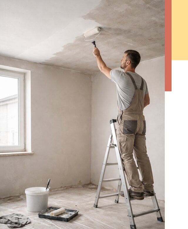 Грунтовка потолка в Снежинске от 2598 руб. — быстро и недорого | ОТДЕЛОЧНИК-Снж