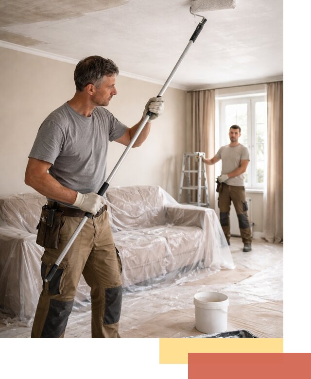 Грунтовка потолка в Снежинске — подготовка под покраску и отделку