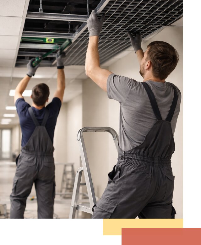 Монтаж потолка Грильято в Снежинске: установка под ключ качественно