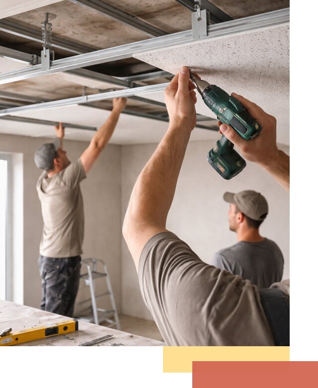 Монтаж акустического потолка в Снежинске под ключ