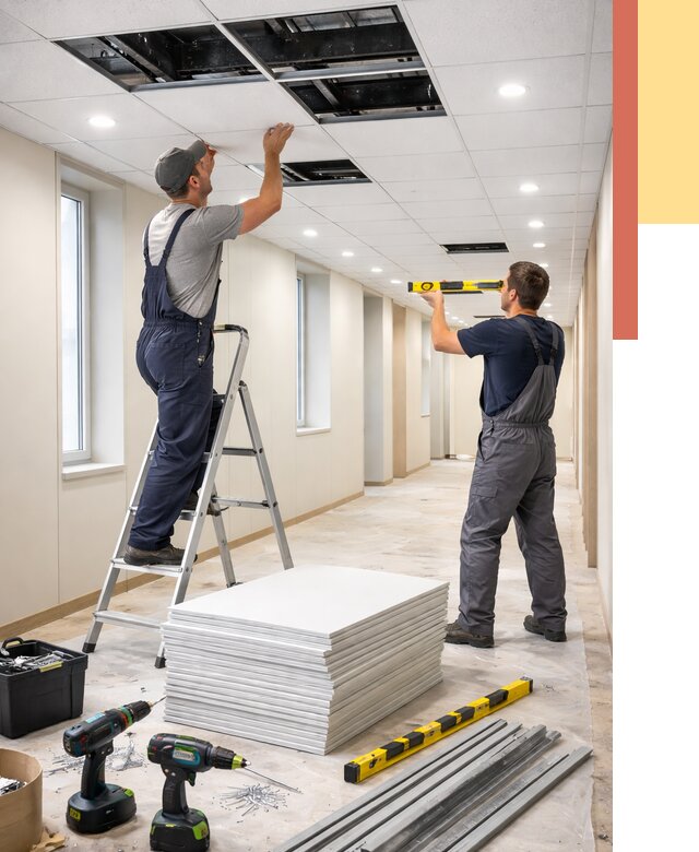 Ремонт потолка Армстронг в Снежинске от 4676 руб. — быстро и недорого | ОТДЕЛОЧНИК-Снж