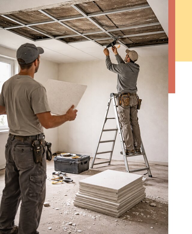 Замена плит подвесного потолка в Снежинске от 1819 руб. быстро и недорого | ОТДЕЛОЧНИК-Снж
