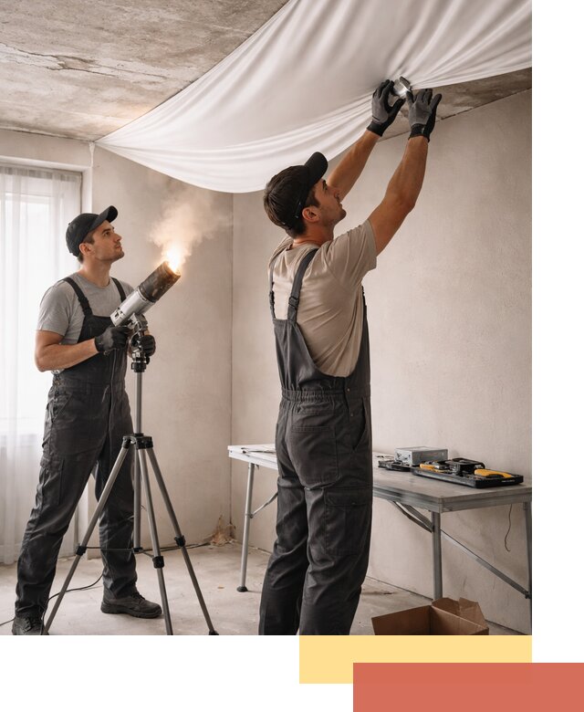 Установка натяжного потолка под ключ в Снежинске